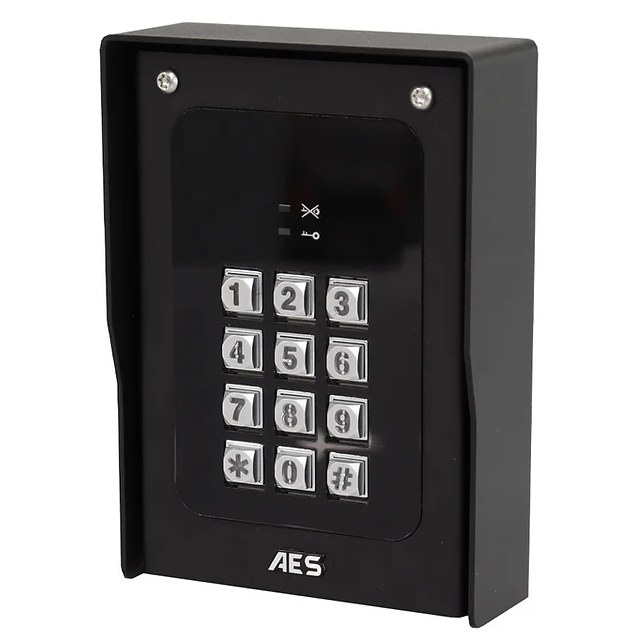 AES | Cellcom KeyCell Auxiliary Keypad and Prox Panel | Powder-Coated Pedestal