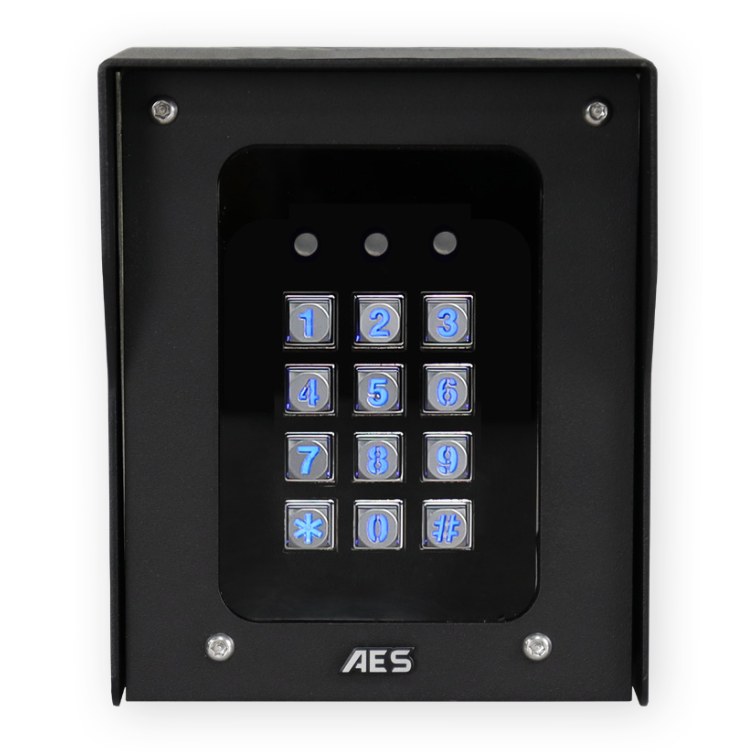 AES | Standalone Keypad with 125 kHz Prox Reader | Powder-Coated Pedestal