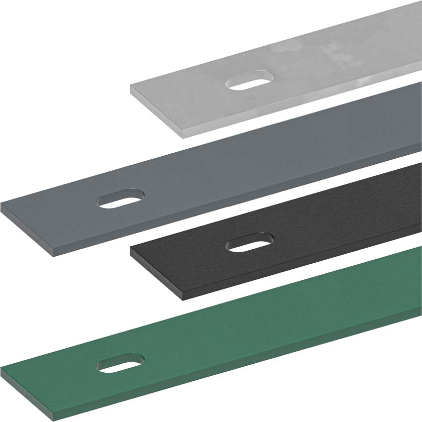 Flat cover strips in several finishes