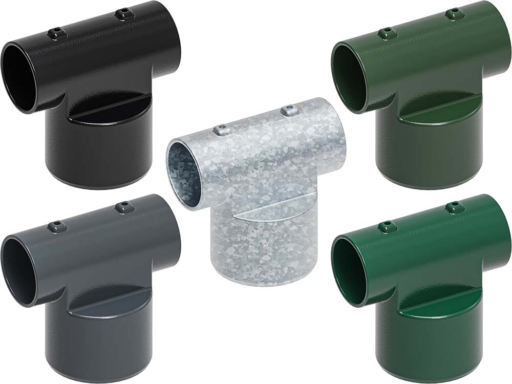 Top rail fence | T-connector | Ø 3-1/2" x Ø 2-3/8"