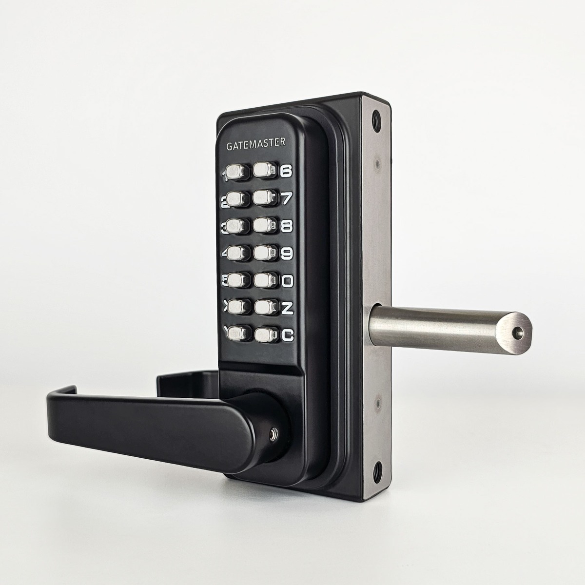 Gatemaster Superlock 2.0 Code Gate Lock Lever Handle Single-Sided Keypad, superlock keypad lever handle