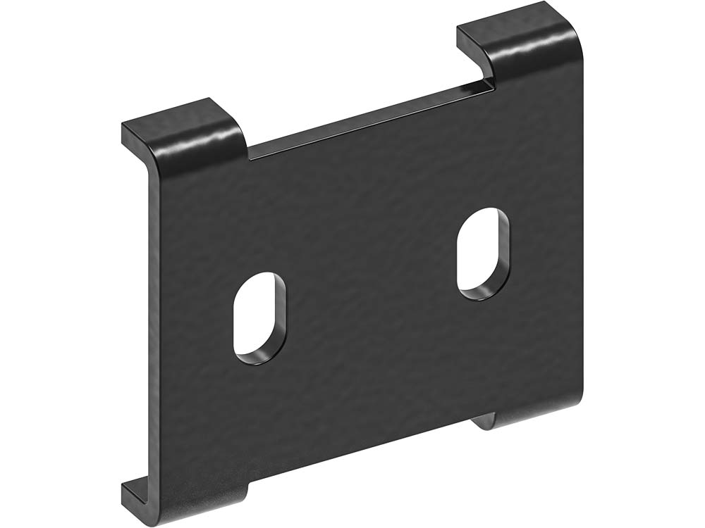 Single Secufence 358 bracket on a 60 x 60 mm post, black RAL 9005