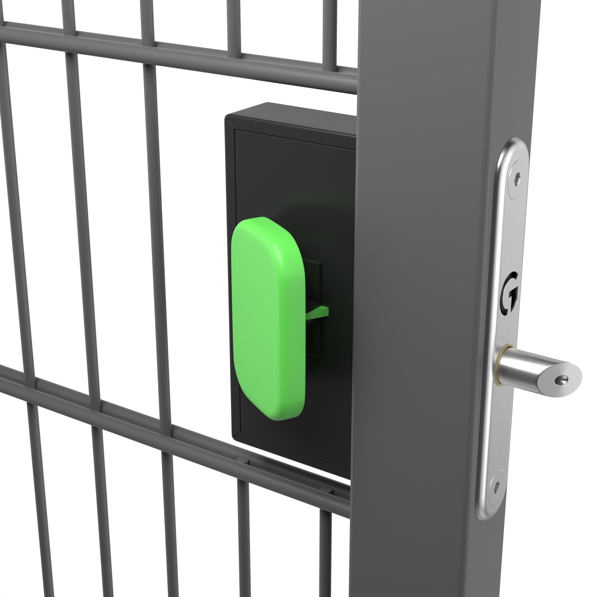 Gatemaster Superlock Code Gate Lock Quick Exit, in gate inside