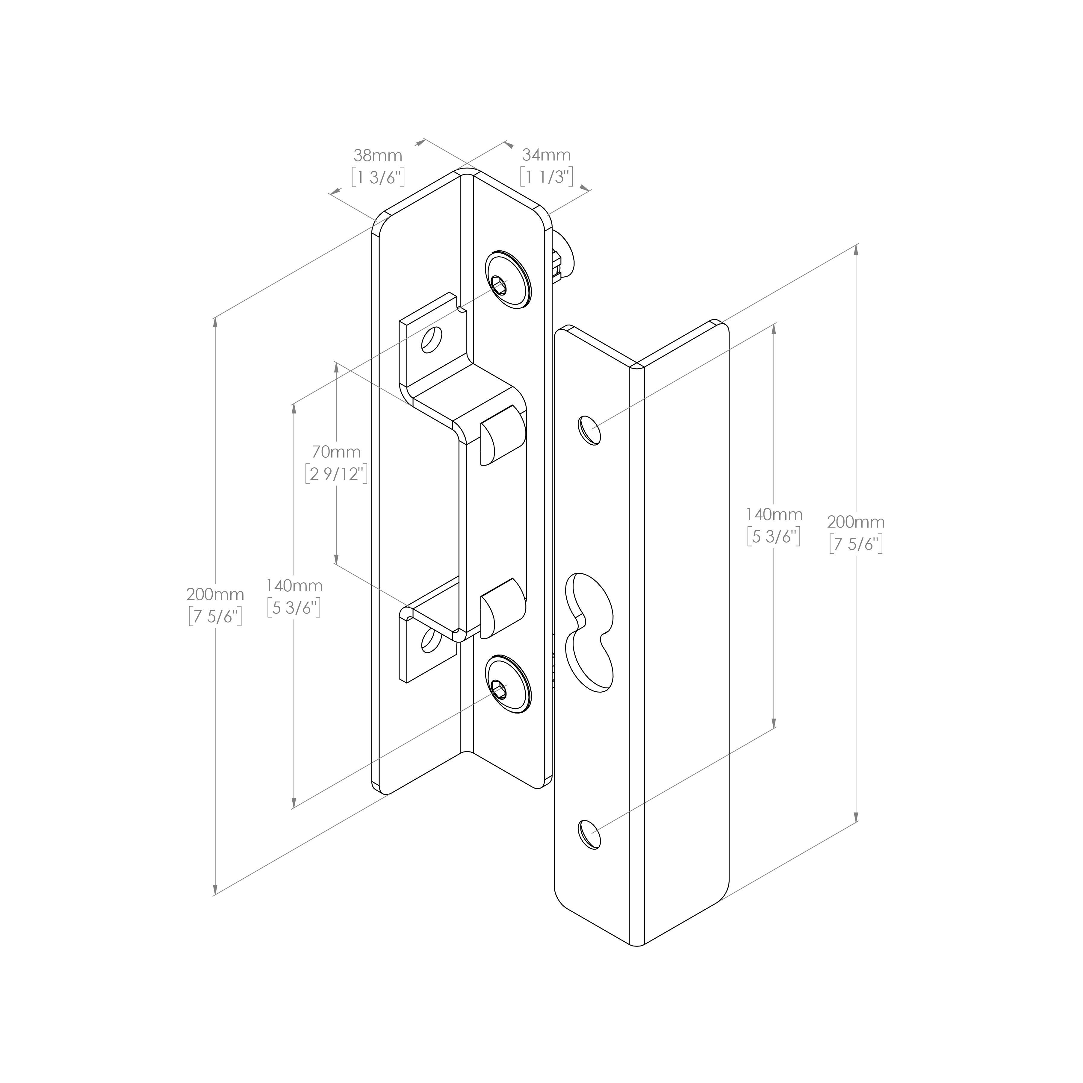 Gatemaster Superlock Secure Keep, dimensions