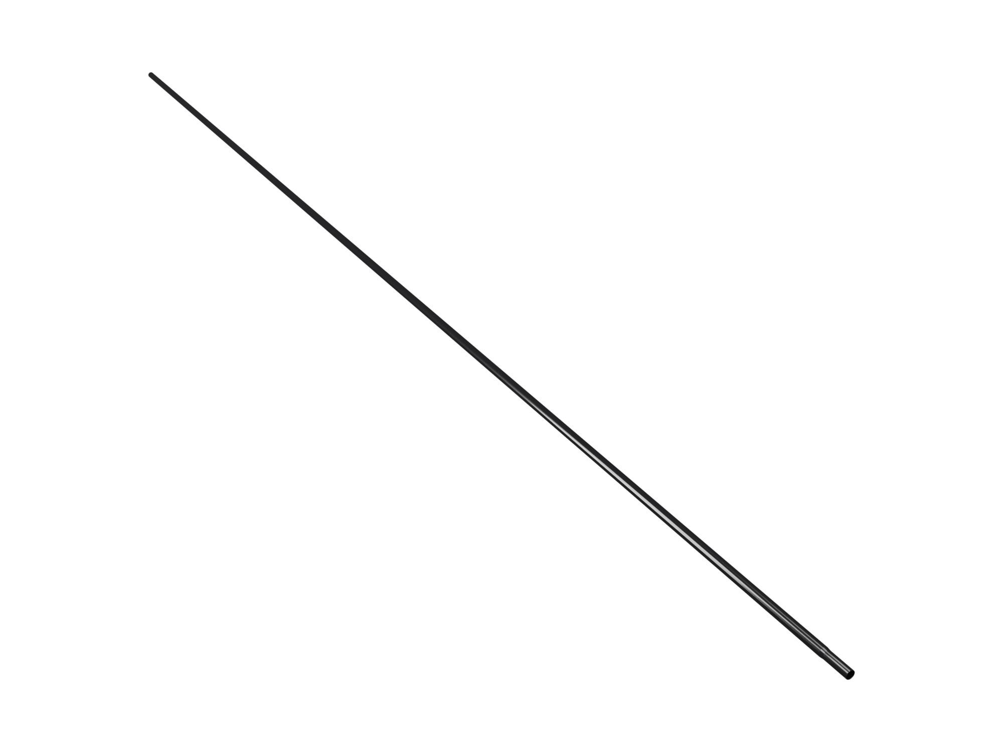 Long black steel top rail lying diagonally.