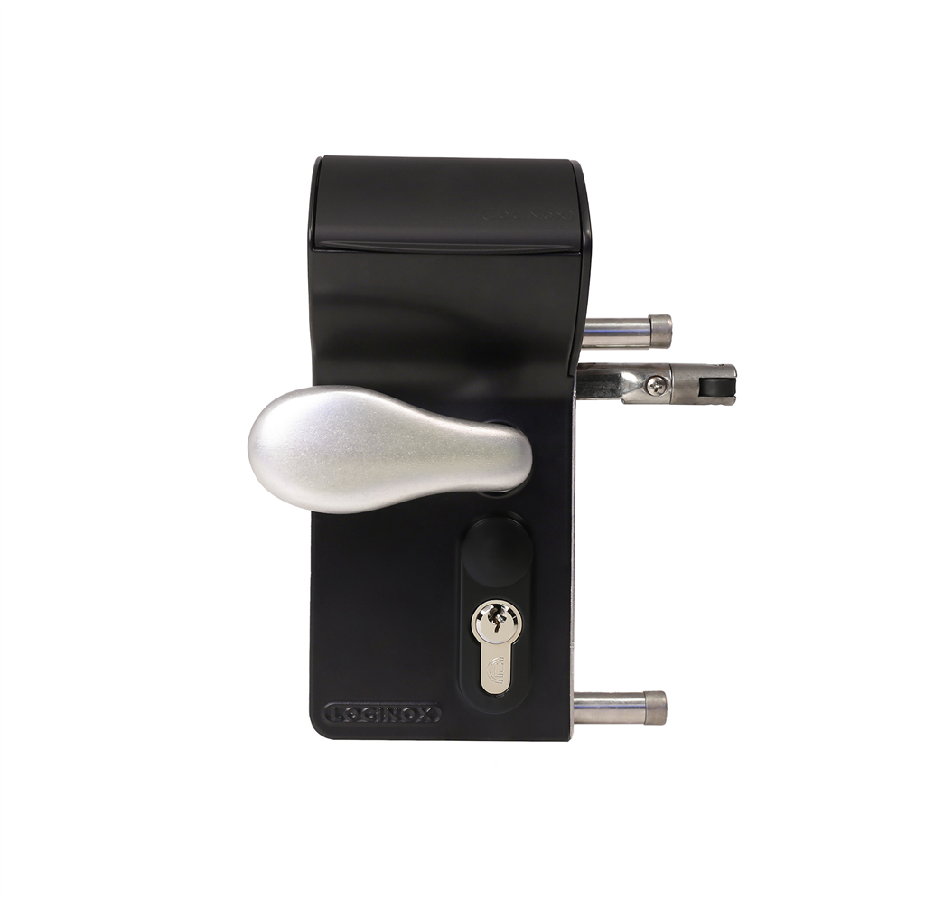 Locinox Valentino in black, cover closed, shown without profile