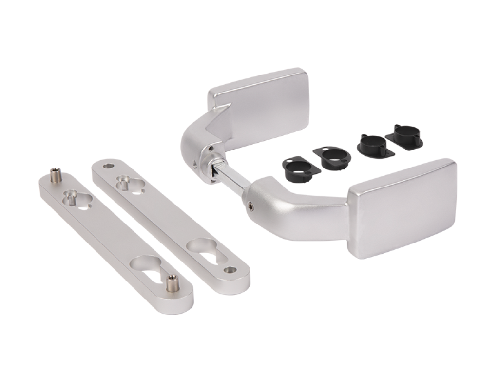 Locinox 3006FIX | Aluminum anodized handle pair with free exit and blocking option