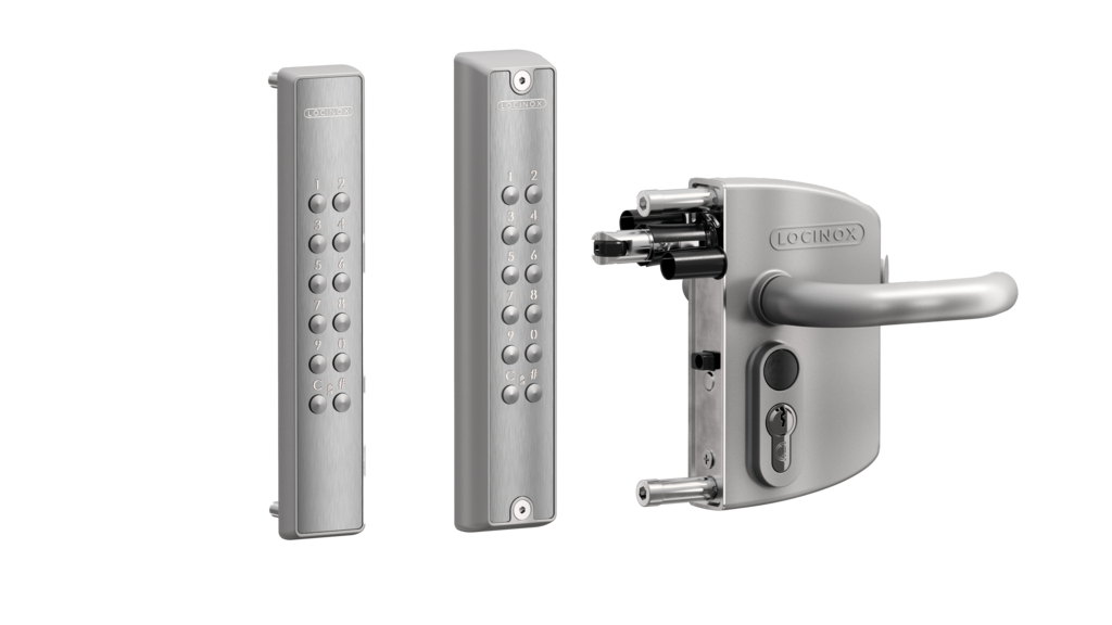 Locinox VOLTA lock with two external keypads, silver