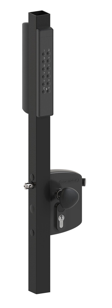 Locinox VOLTA in black with keypad and black round knob