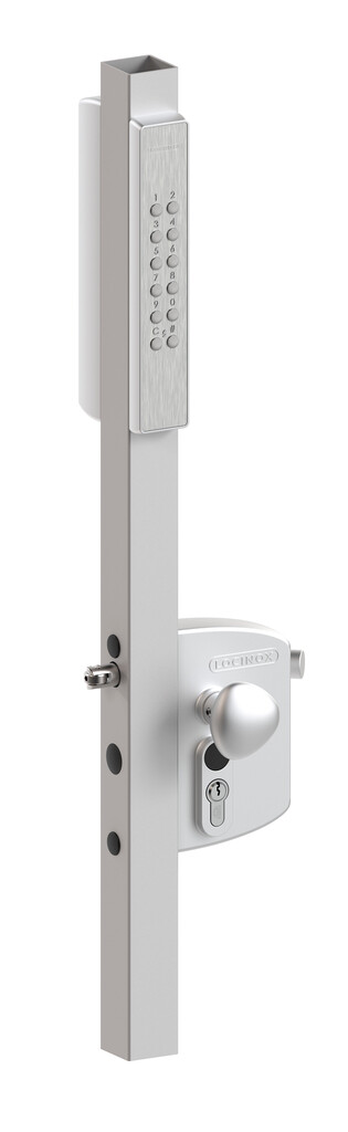 Locinox VOLTA in silver with keypad and round knob