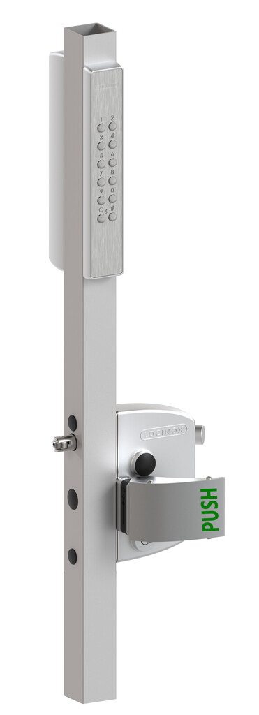 Locinox VOLTA in silver with keypad and push set