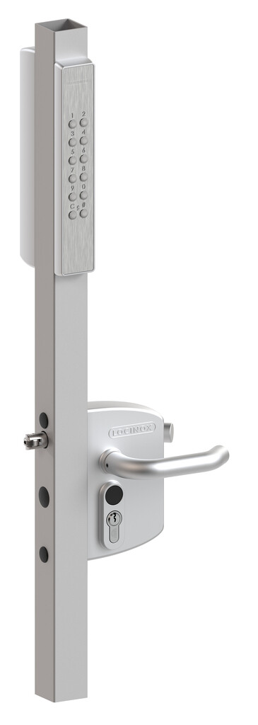 Locinox VOLTA in silver with keypad and lever handle