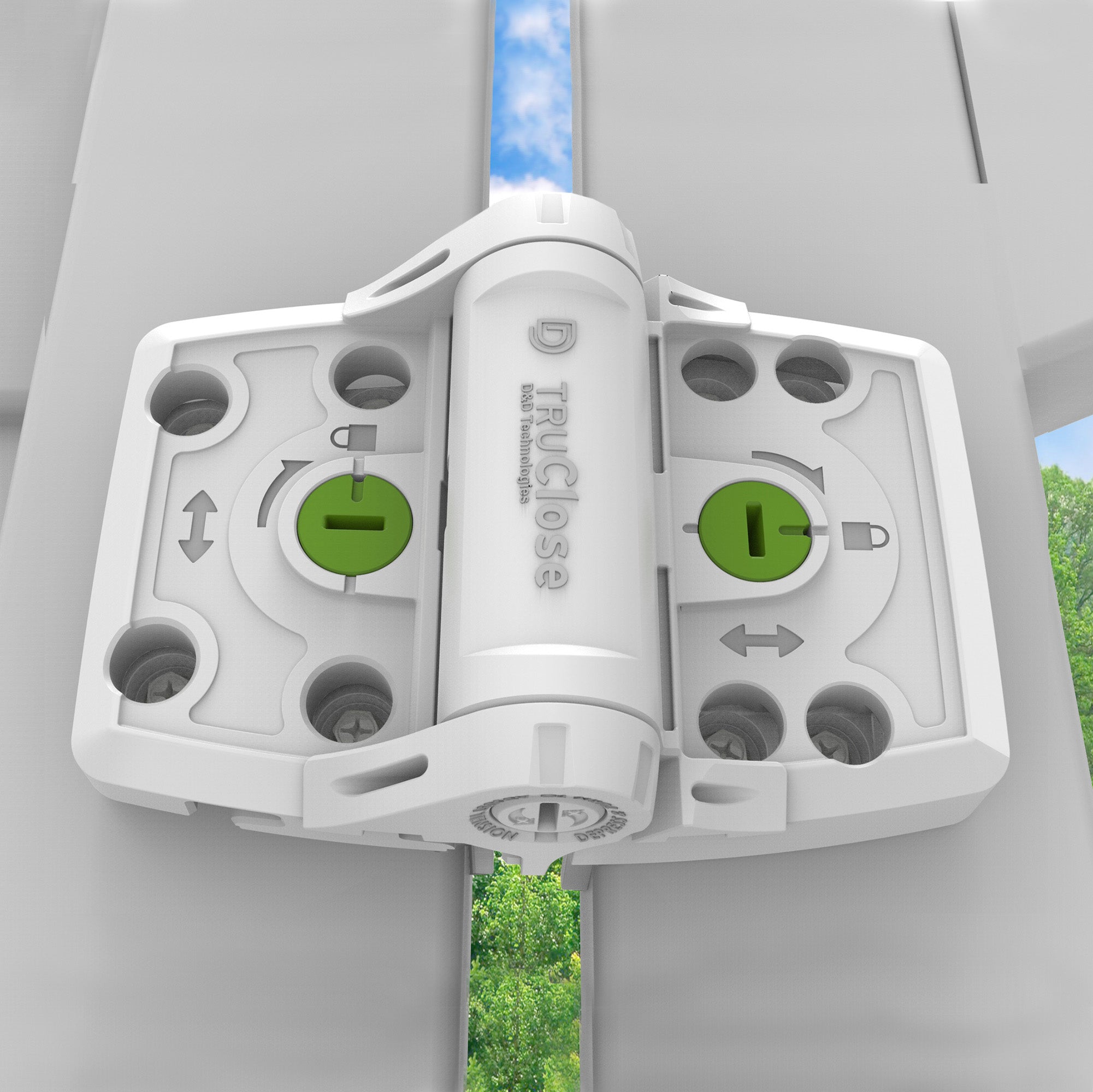 TruClose MULTI-ADJUST Heavy Duty hinge fitted to a gate, fourth view