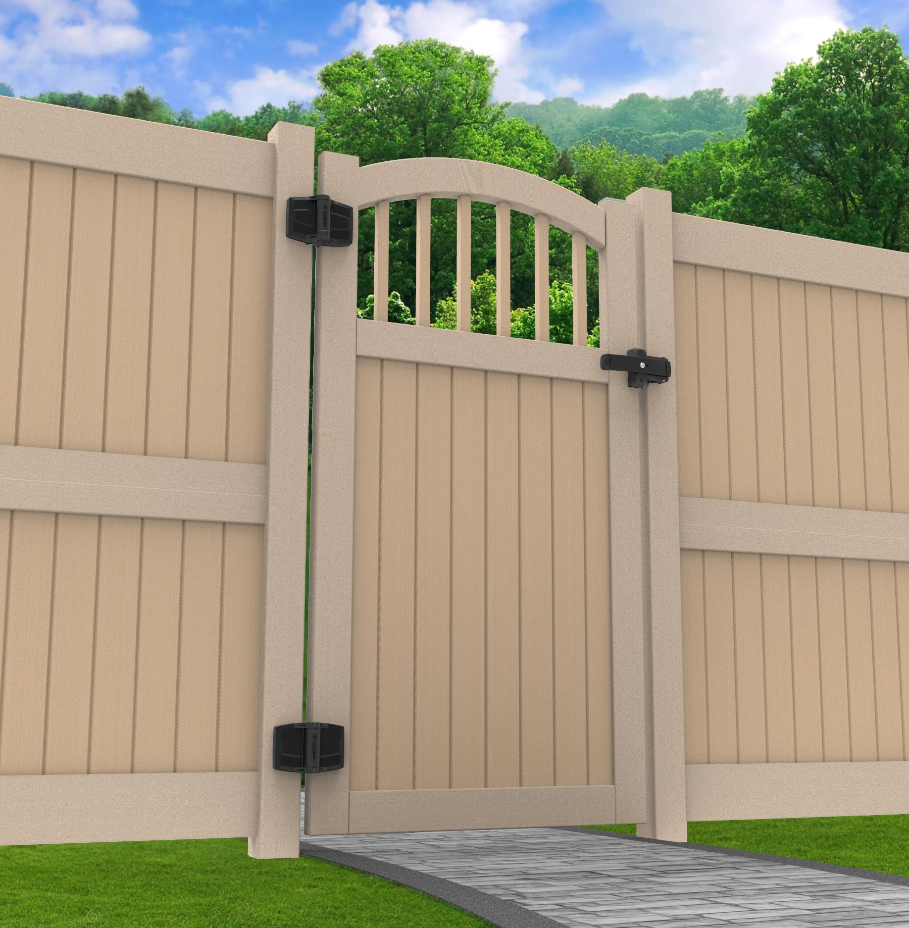TruClose MULTI-ADJUST for Wood hinge fitted to a gate