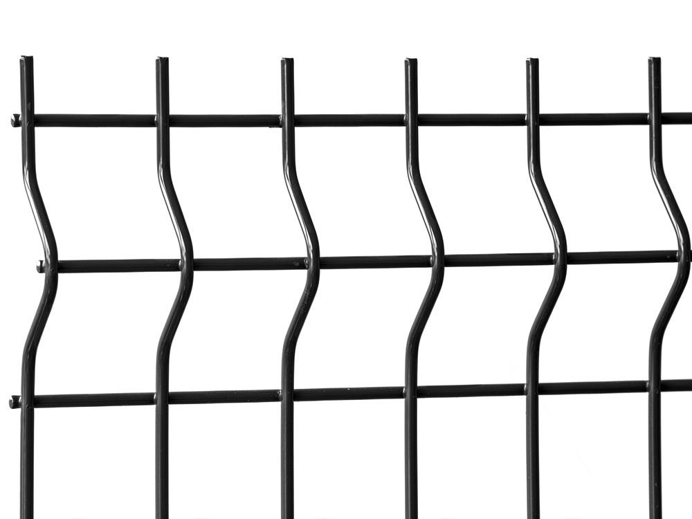 Close-up of the 5/5 V mesh with its reinforcing bend, anthracite grey RAL 7016