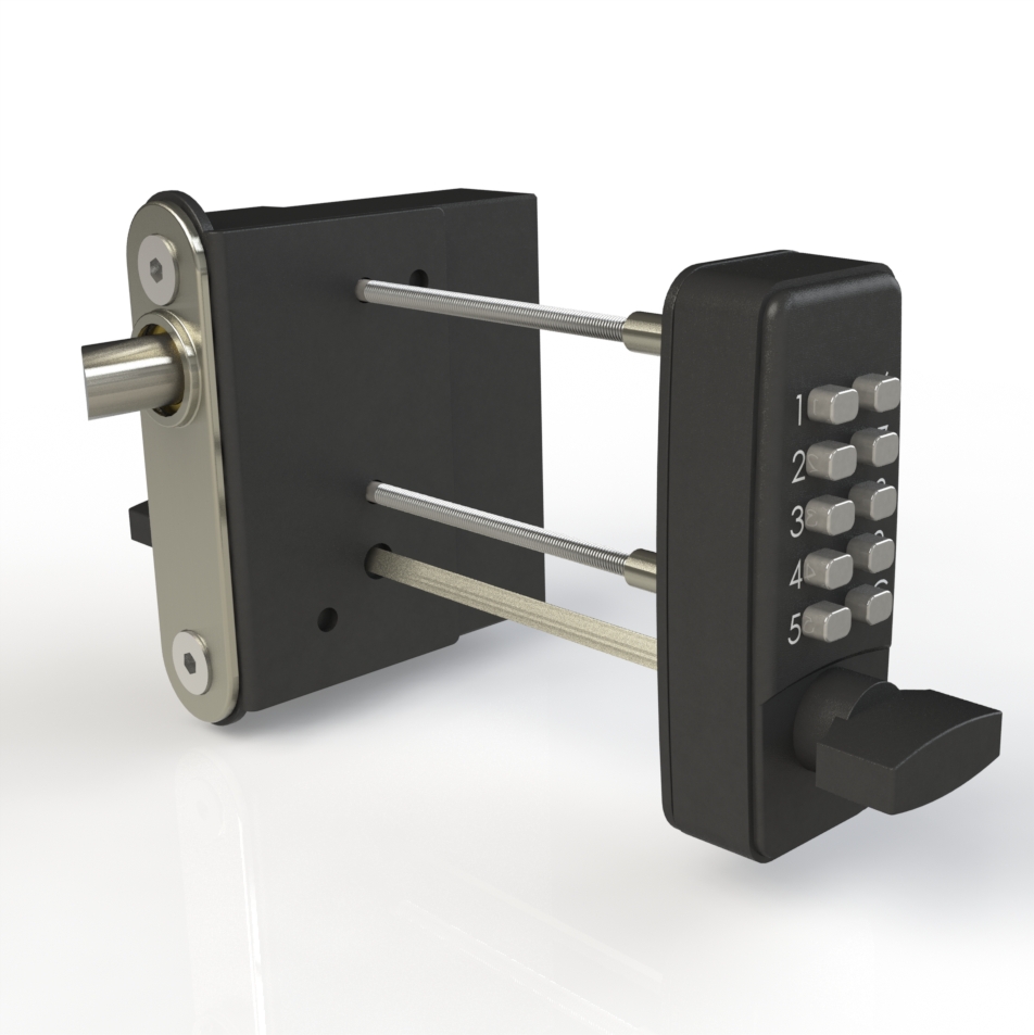 Gatemaster surface-fixed digital lock keypad on both sides Standard dglwr, the lock case and keypad on their spindles