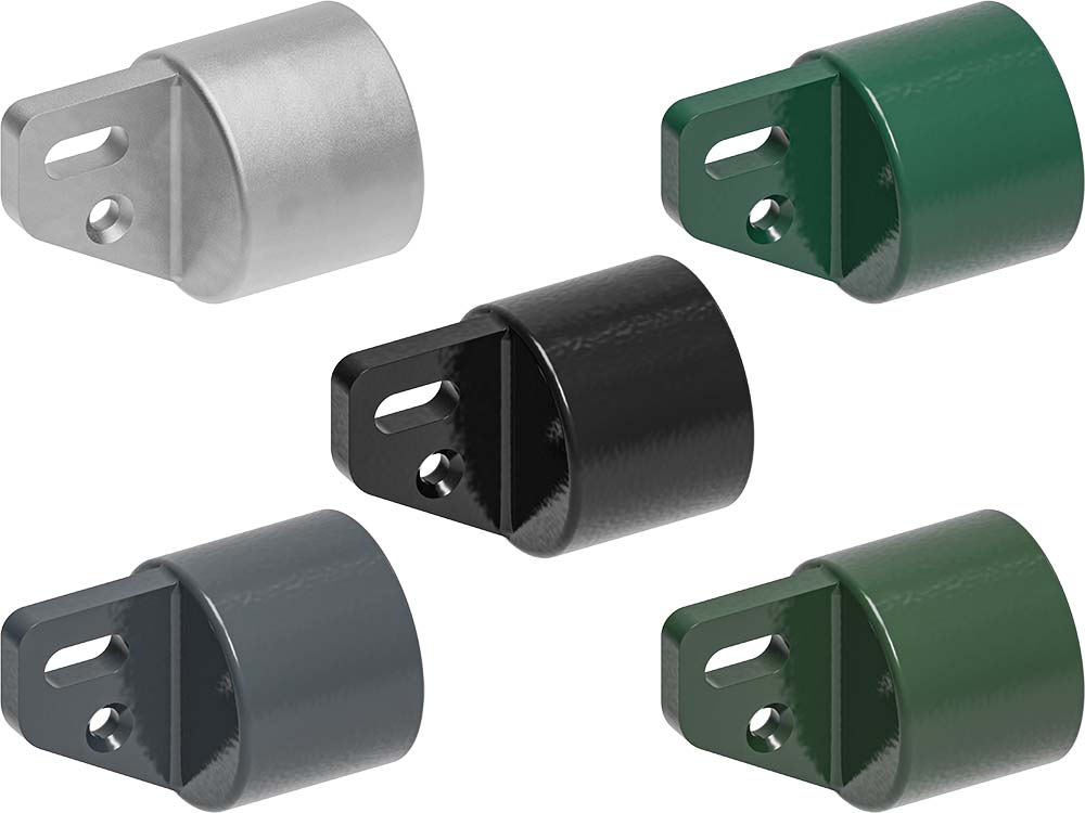 Ø 42 mm brace end caps in the available finishes