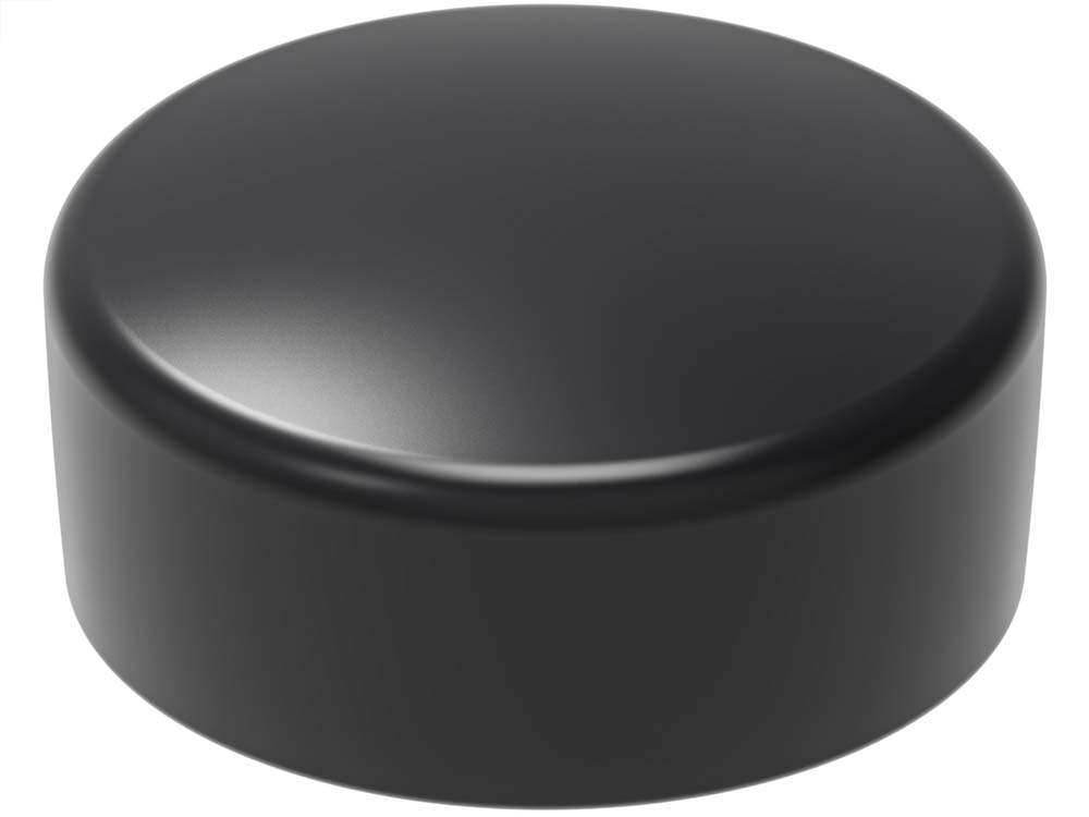 Black PVC post cap for a Ø 89 mm round post