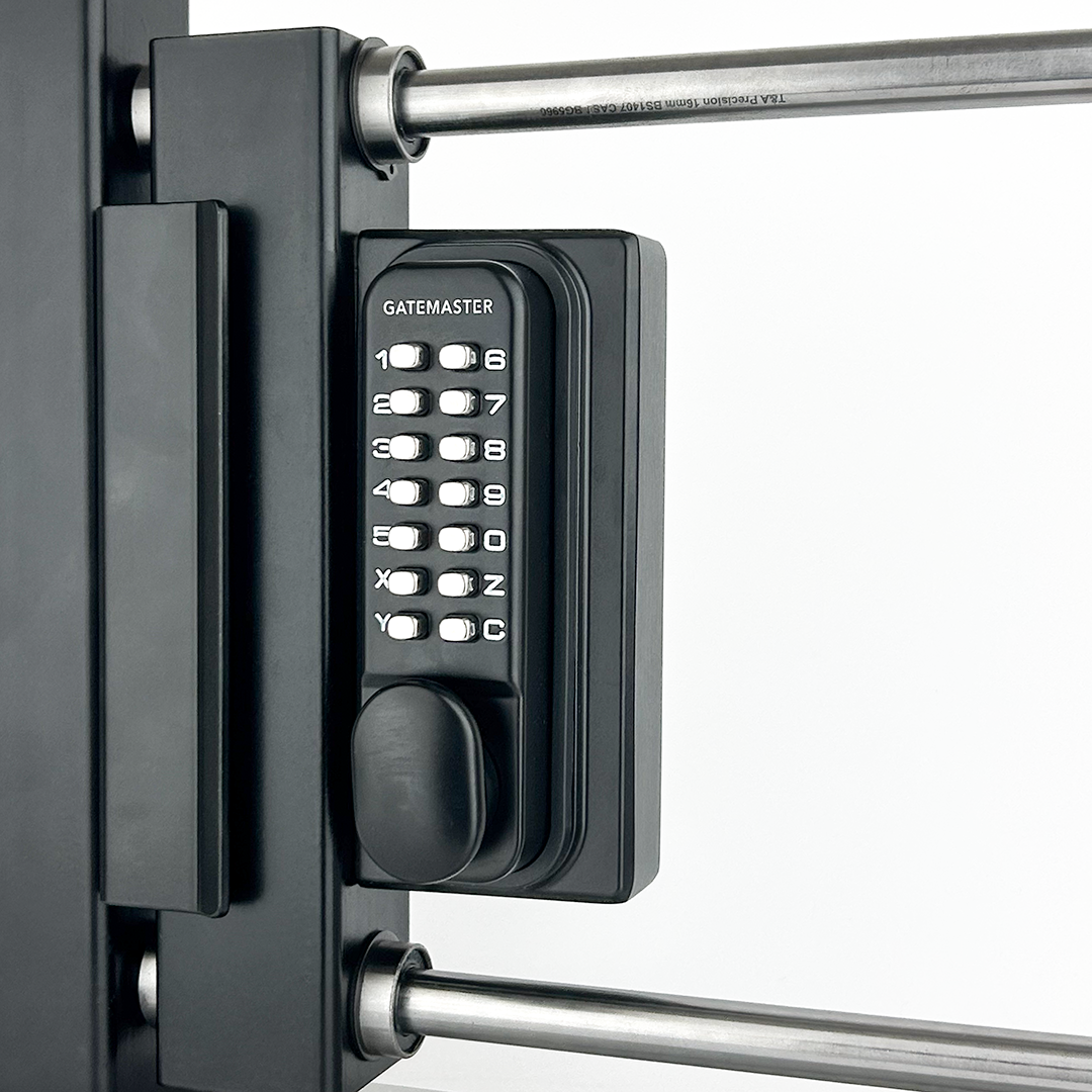 Gatemaster Sliding Gate Code Lock Double-Sided Keypad, double sided on gate photo sliding gate lock
