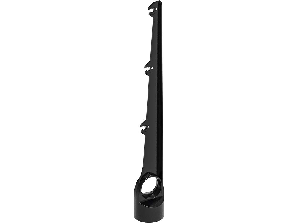 Straight barbed wire arm for Ø 60 mm posts in anthracite grey RAL 7016, detail