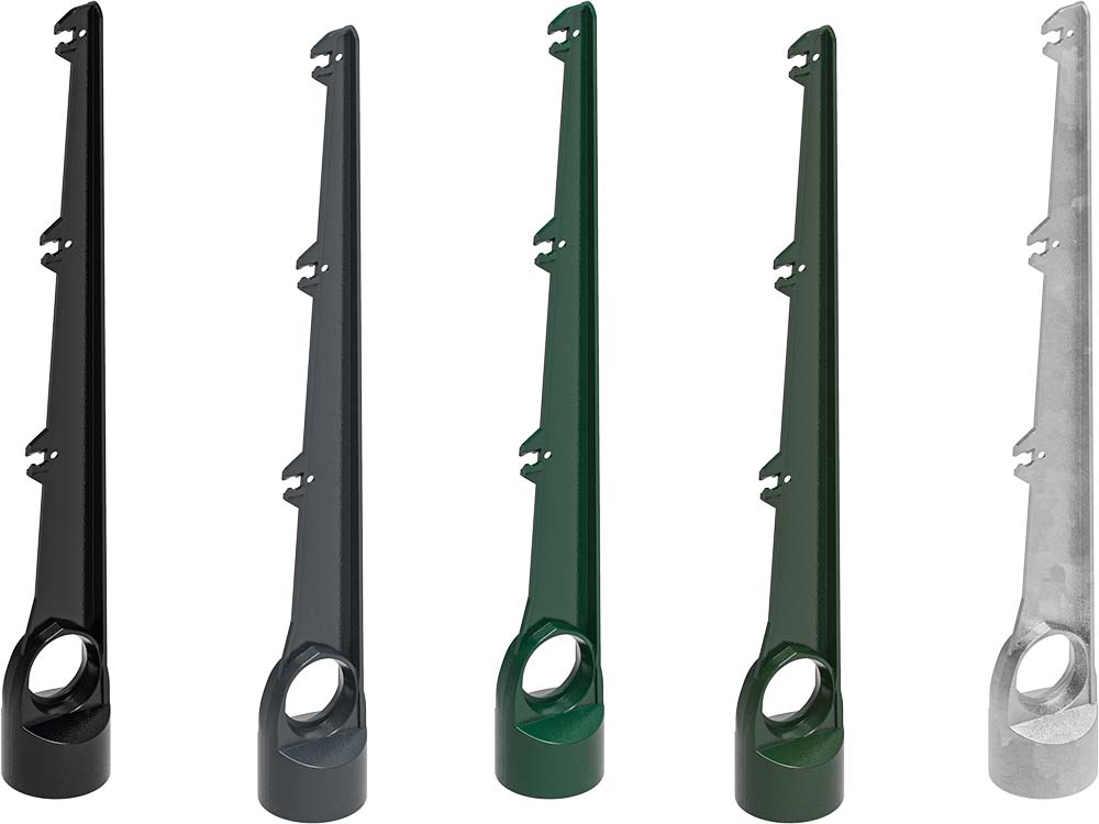 Barbed Wire Arm | Ø 2-3/8" | 3 wire | Straight