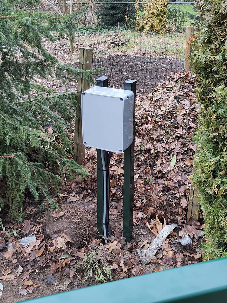 Gate opener set for a double-leaf gate, view 9