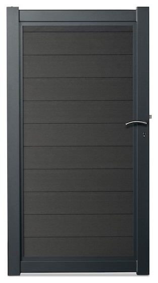 Aluminum Gate with Composite Slats