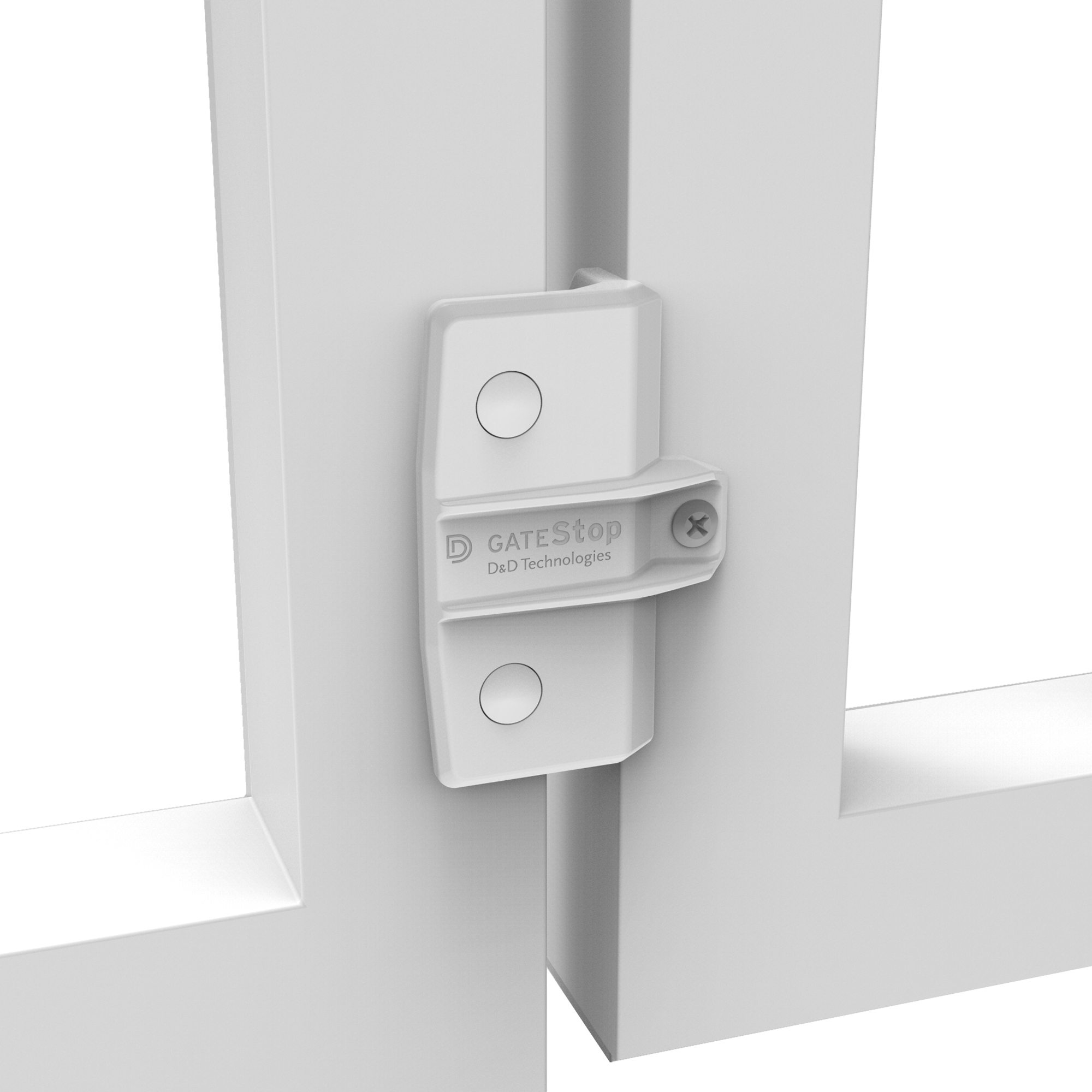 White GateStop Series 3, model GS3S3WT, second view