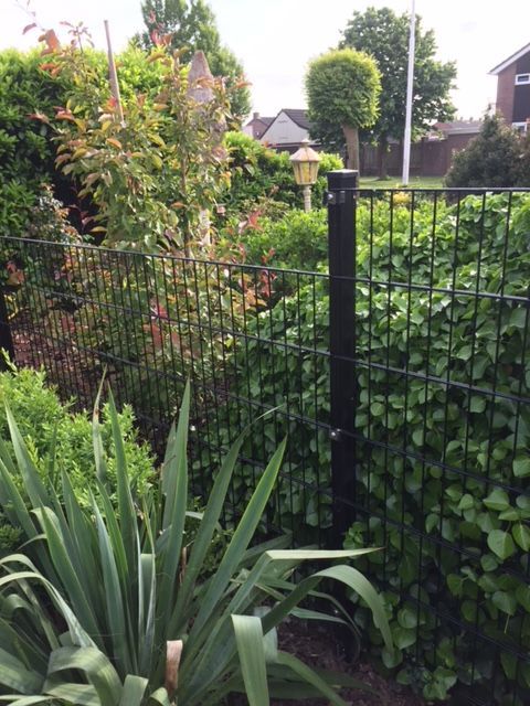 8/6/8 twin wire mesh fence installed, 2508 mm panels