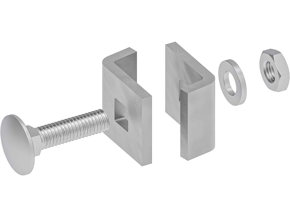Small angle fence connector, hot-dip galvanised, detail