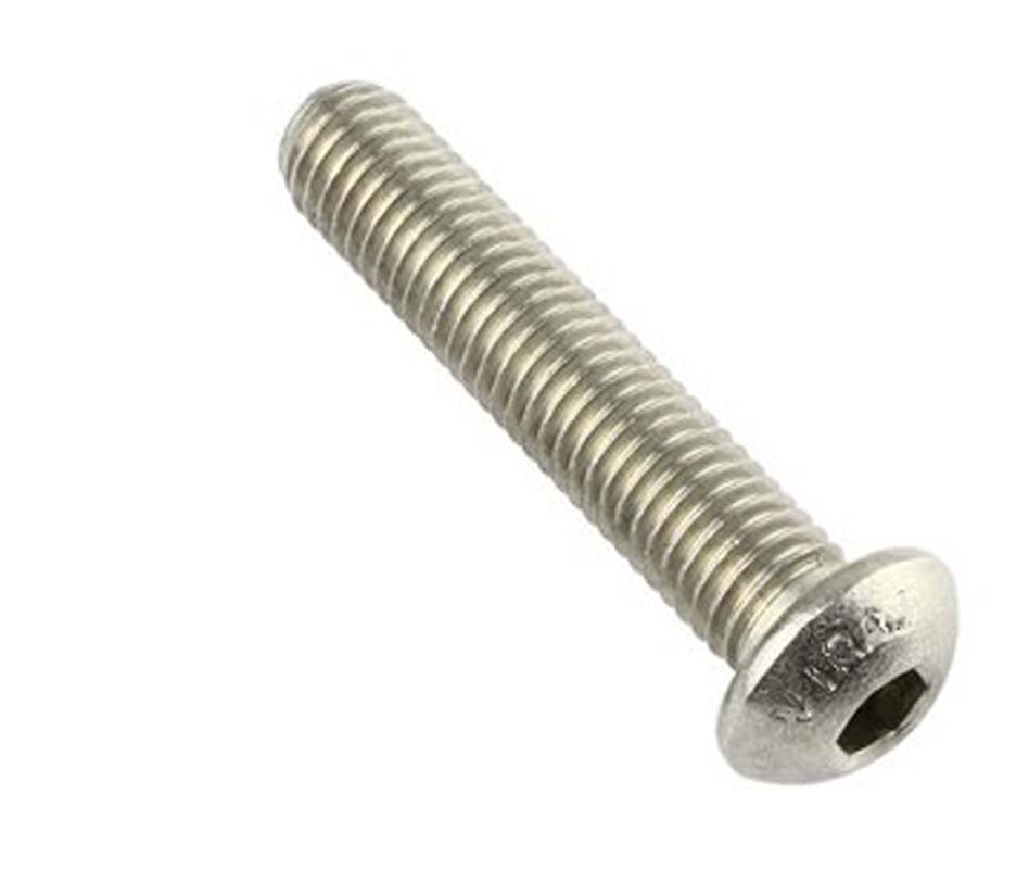 Stainless steel button head hex socket bolt M8 x 40 mm
