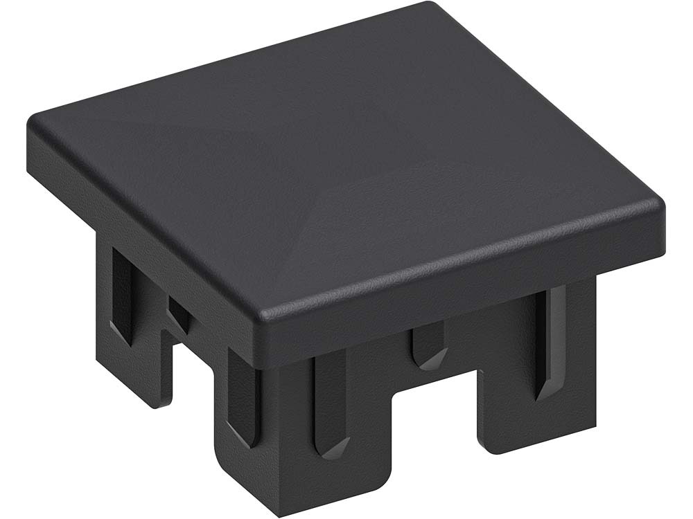 Black PVC post cap for square posts