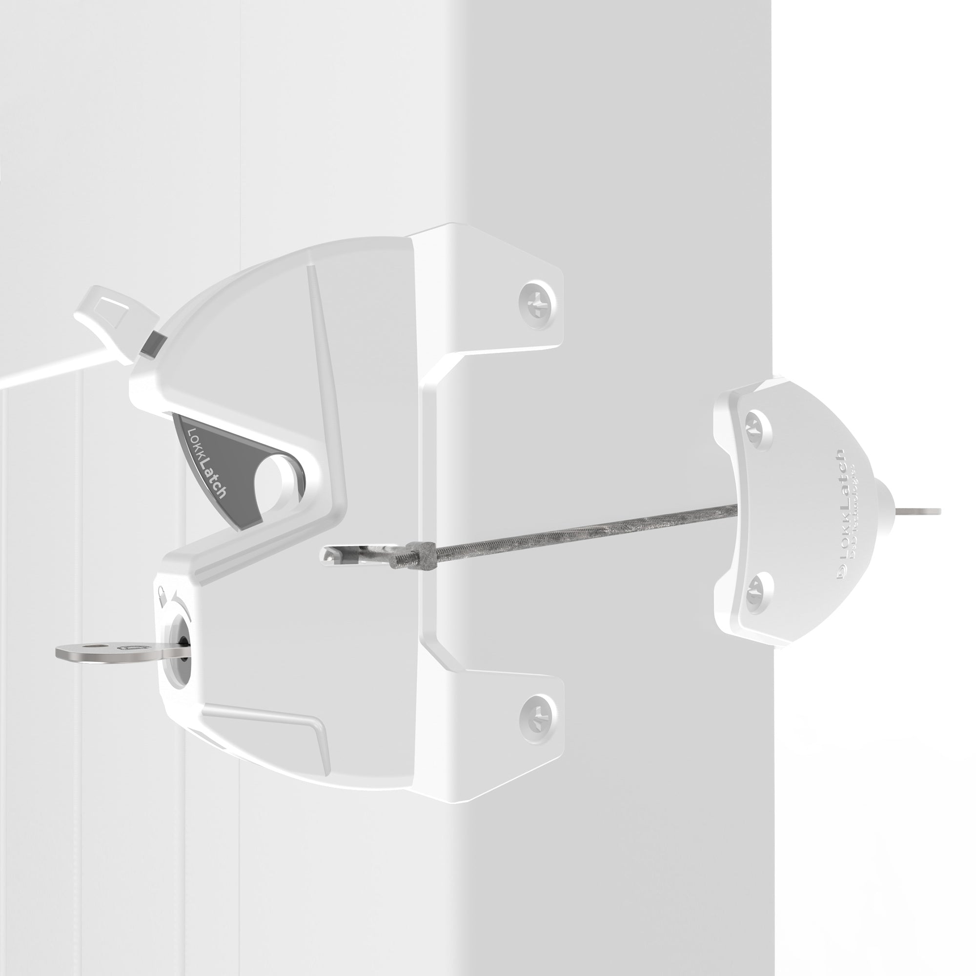 LokkLatch Series 3 with External Access Kit, white (LL3ABLW)