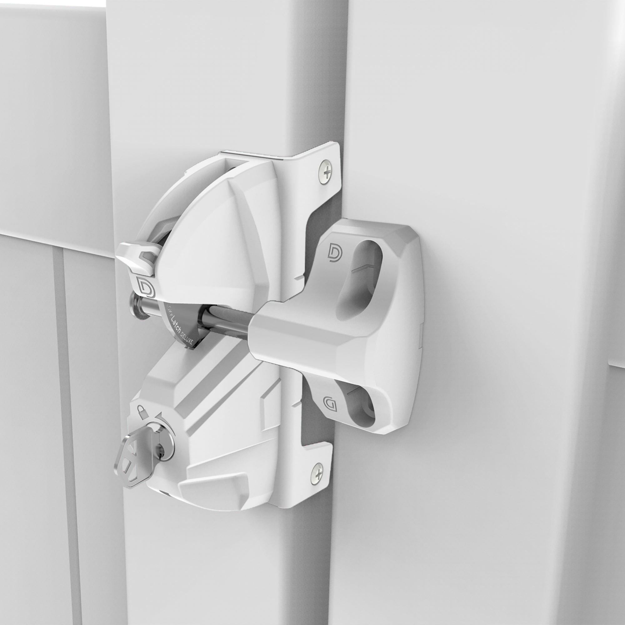 LokkLatch Deluxe latch, white, long version