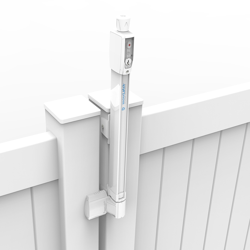 MagnaLatch Series 3 gate latch, white