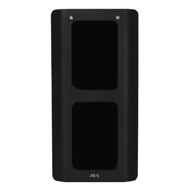 AES | Modular Pedestal Back Box | 1x2 Module Frame with Mounting Plate