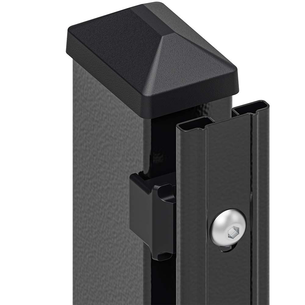 Multi post with profile strip in black