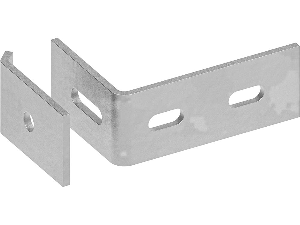 Wall bracket for double wire mesh panels, galvanised