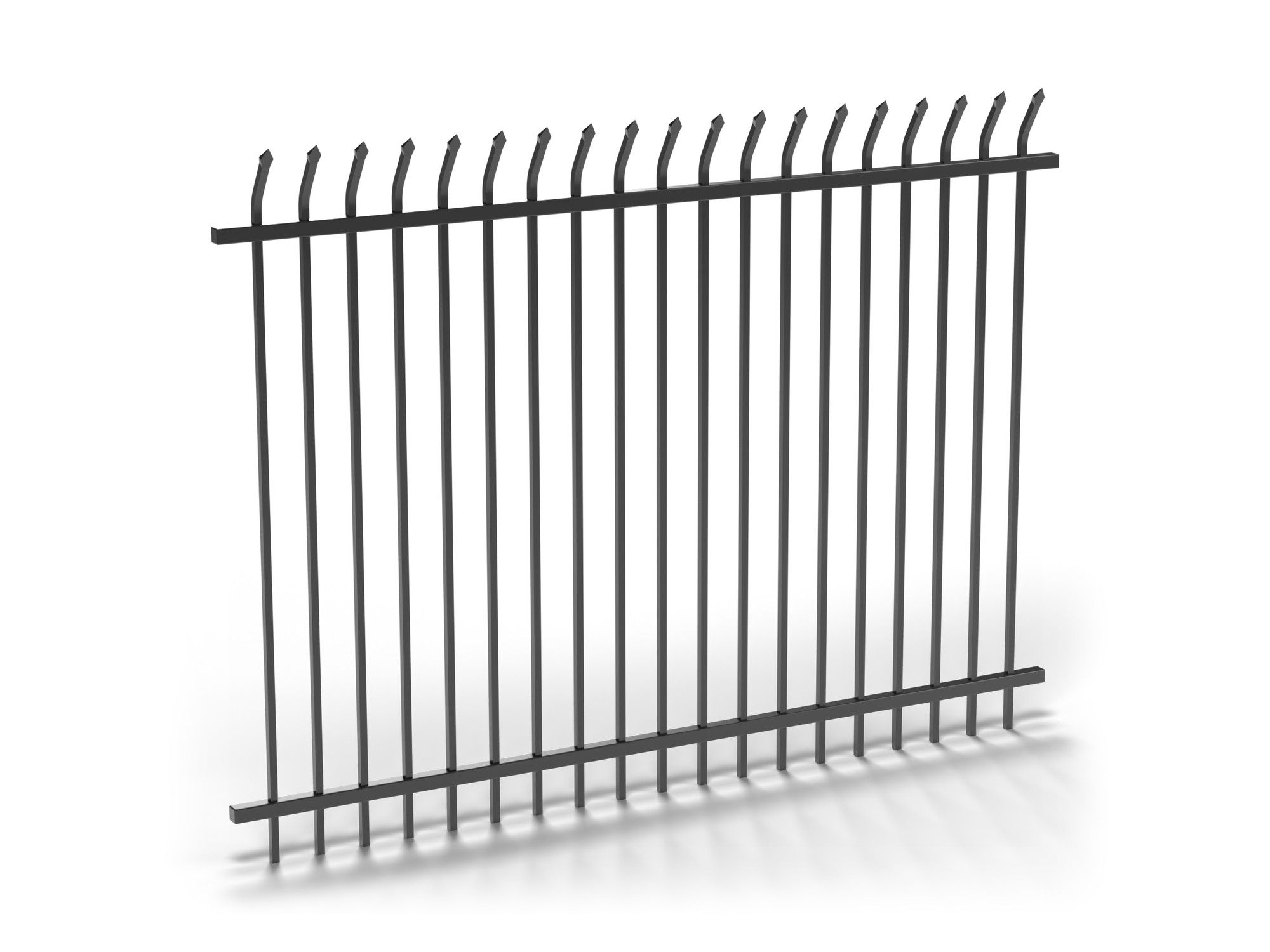 Ornamental Steel Fence Panel | Commercial | Curved Pressed Point