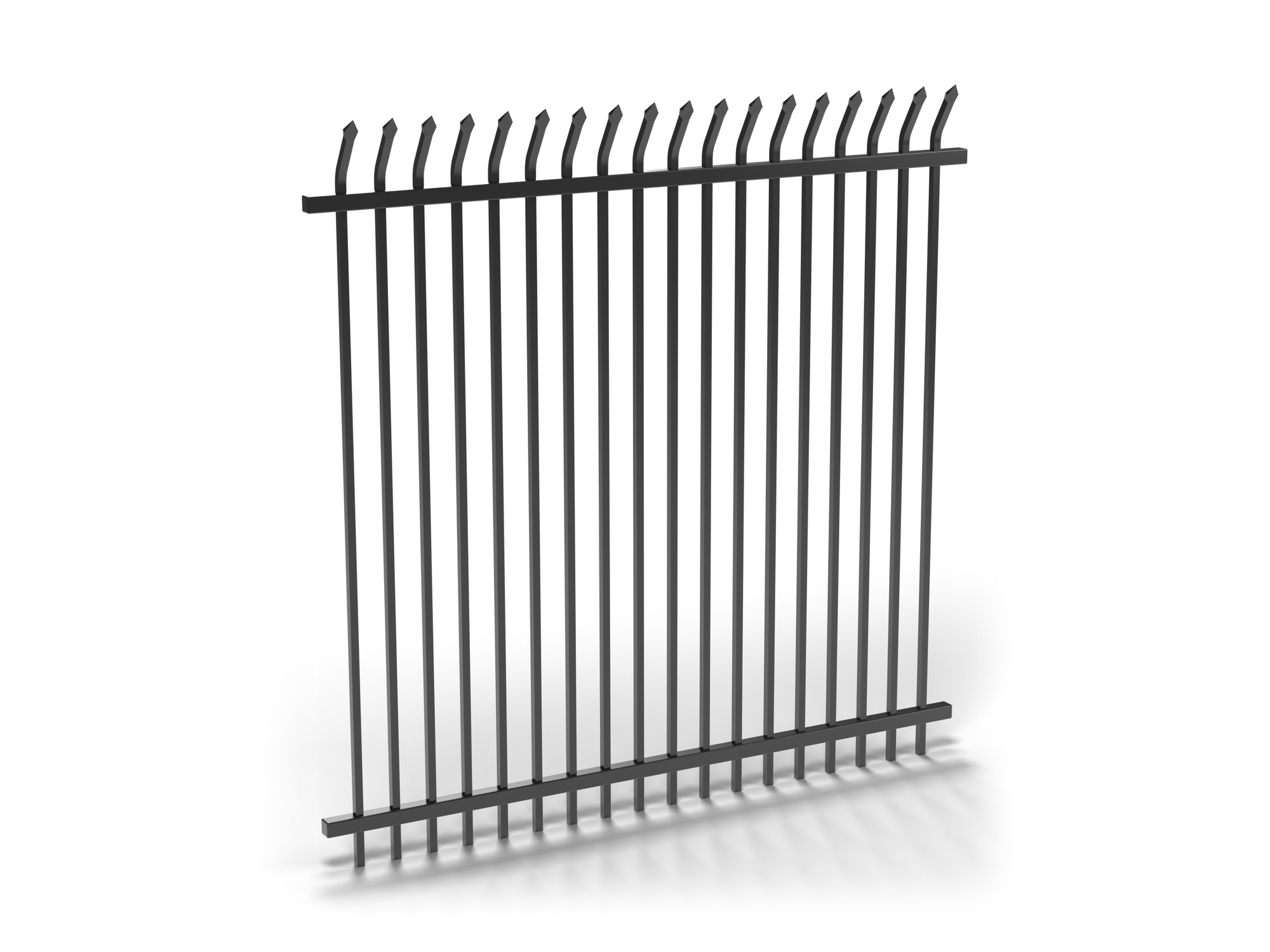 Ornamental Steel Fence Panel | Industrial | Curved Pressed Point