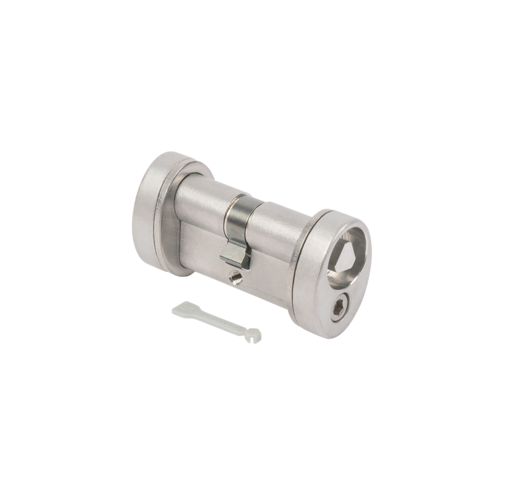 Locinox triangle key Europrofile cylinder with fixing screw