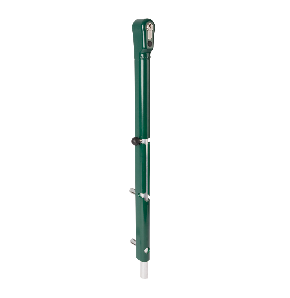 Locinox Keydrop lockable drop bolt, side view