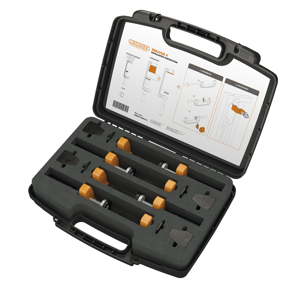 Locinox Drillvise-4 | Toolbox with 4 Locinox clamps