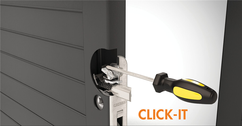 Locinox FORTYLOCK installed in a gate profile