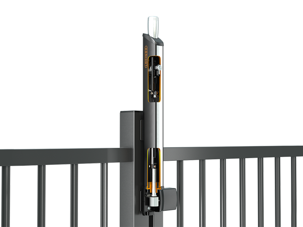 Cutaway of the Fortima latch showing the magnet and the internal lever