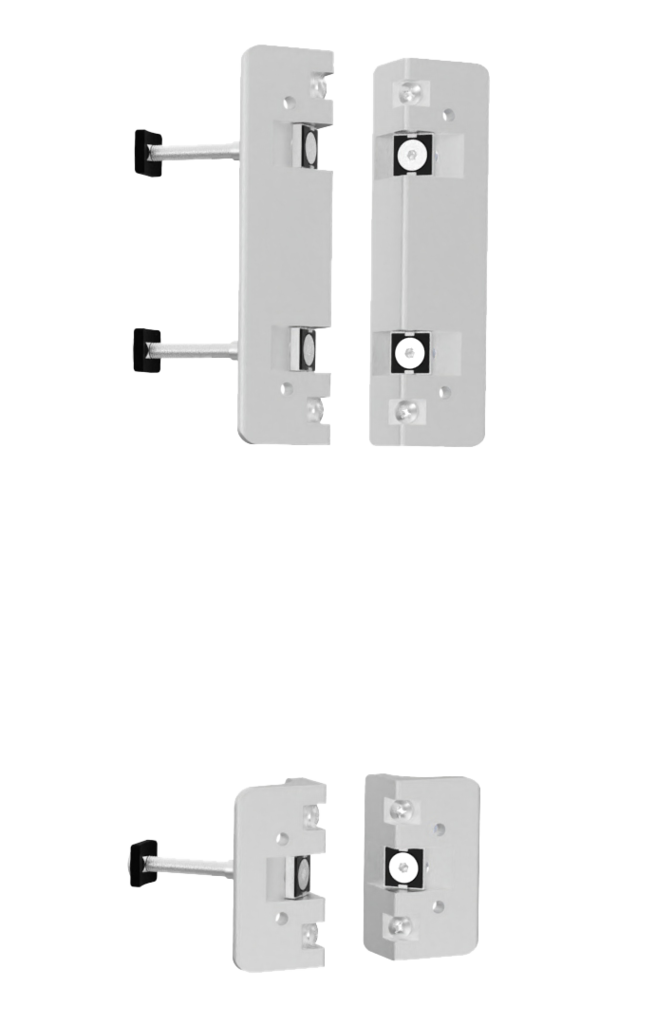 Locinox chain link brackets for the Mammoth-2 gate closer and the Dino hinge