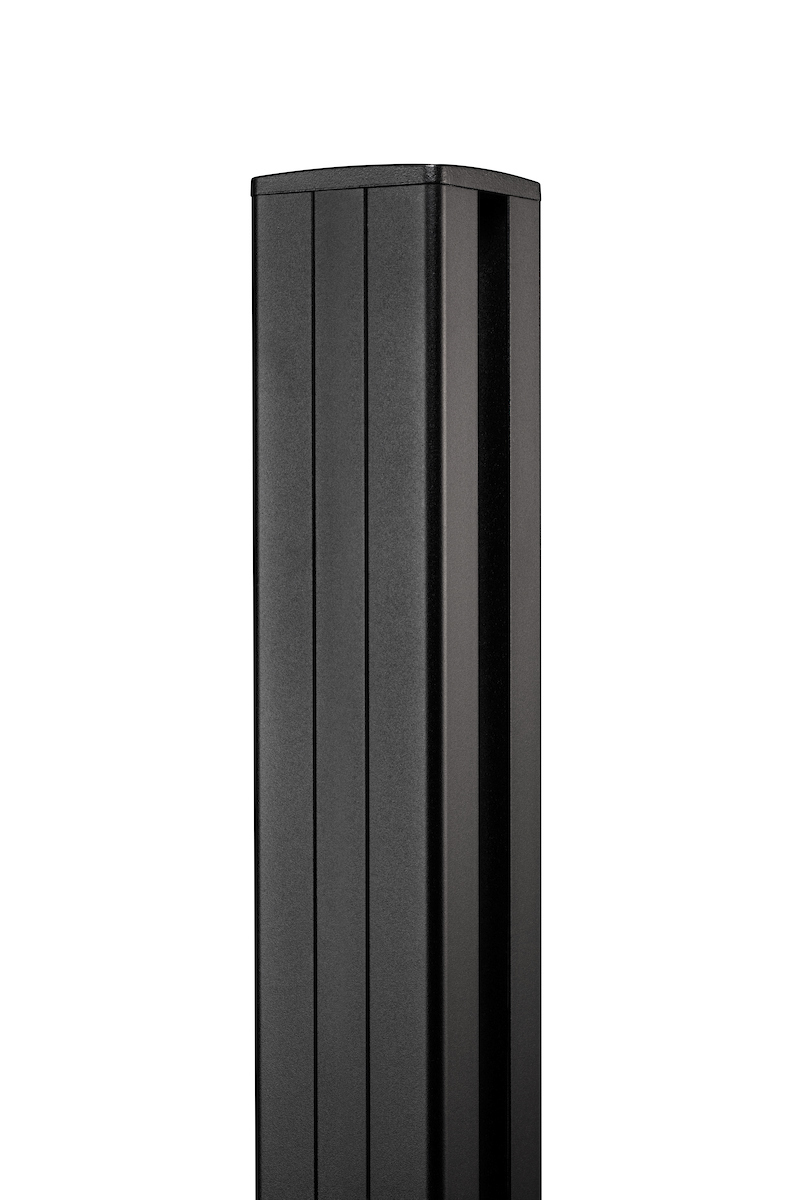Gardenode Equinox aluminium fence post 80 x 80 mm in black (RAL 9005), view 2.