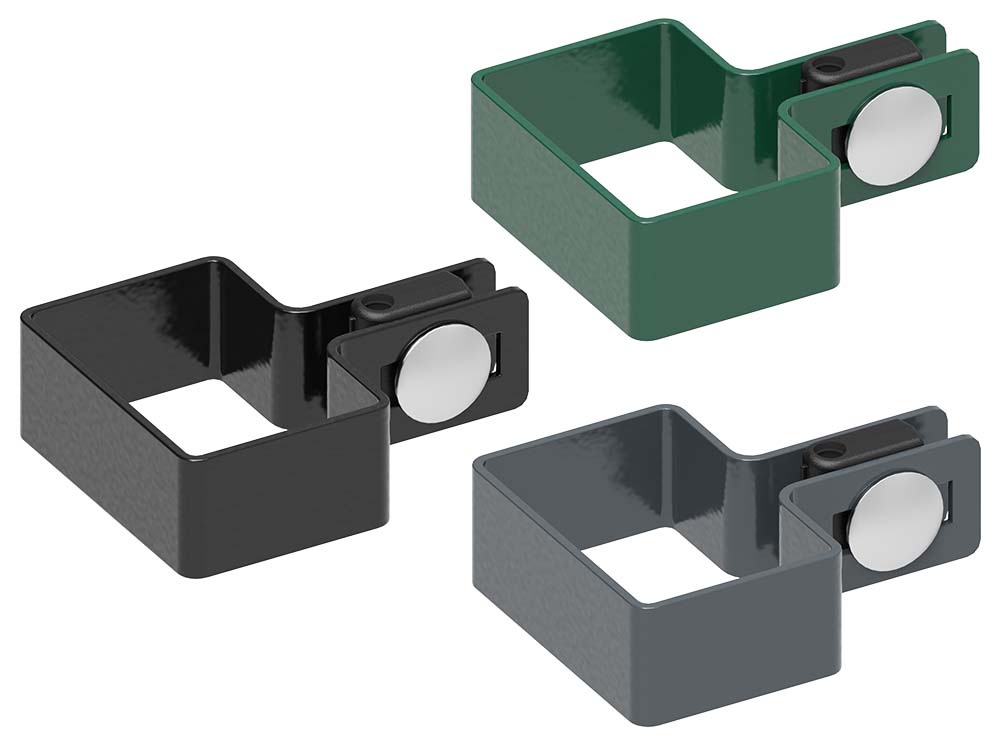 Fence bracket | Deluxe | 2-3/8" x 2-3/8" | ⌀ 0.197" | End