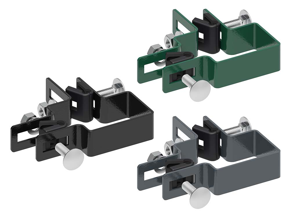 Deluxe corner bracket for double wire fence, overview