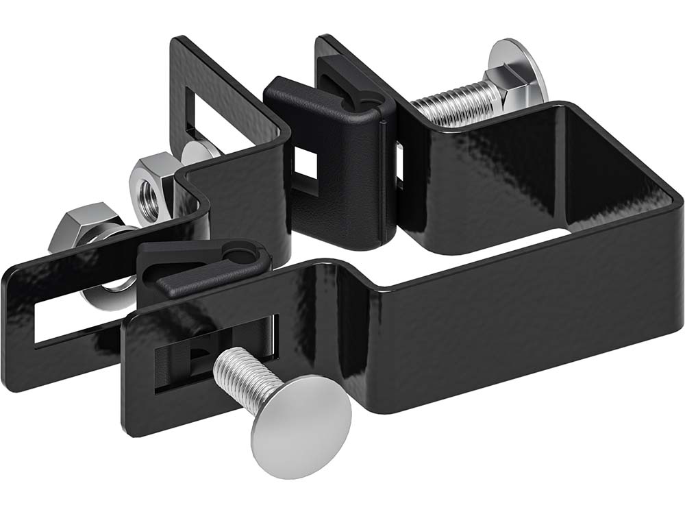 Deluxe corner bracket 60 x 40 mm, black RAL 9005